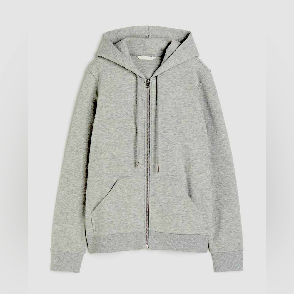 Hm basic zip up hoodie in dark grey size L